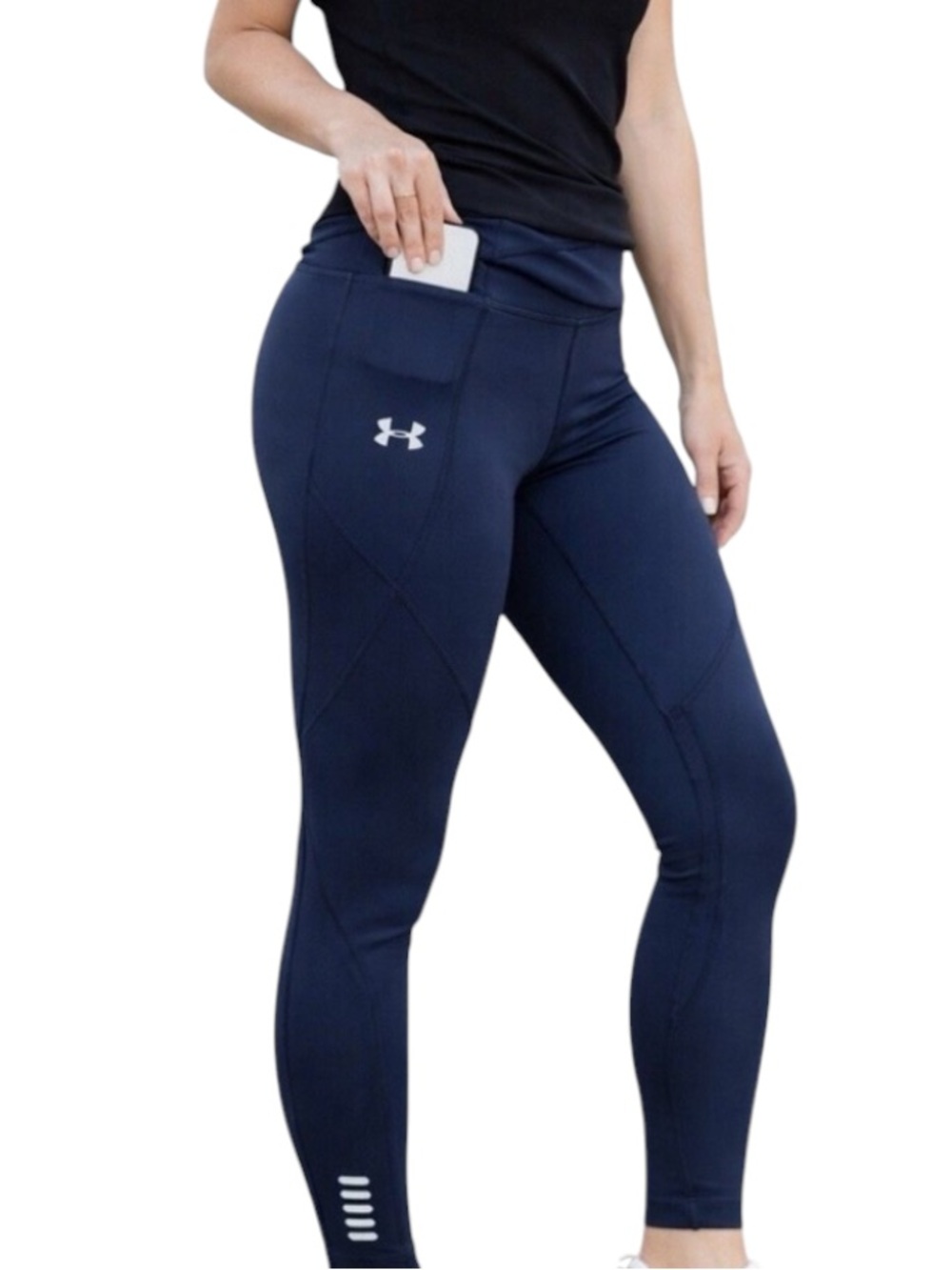Under Armour Navy High-Waist Pocket Leggings